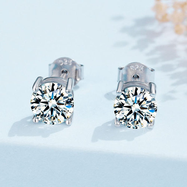 Classic Moissanite Stud Earrings — GRA Certified