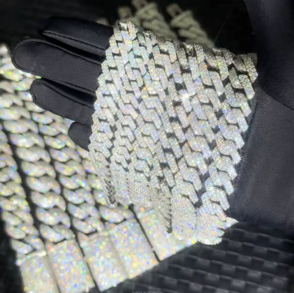 Sterling Cuban Royale — Iced VVS Moissanite Bracelet
